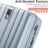 Hanke 20 Inch Carry On Luggage 22x14x9 Airline Approved Lightweight PC Hard Shell Suitcases with Wheels Tsa Luggage Rolling Suitcase Travel Luggage Bag for Weekender(Gray) - Image 6