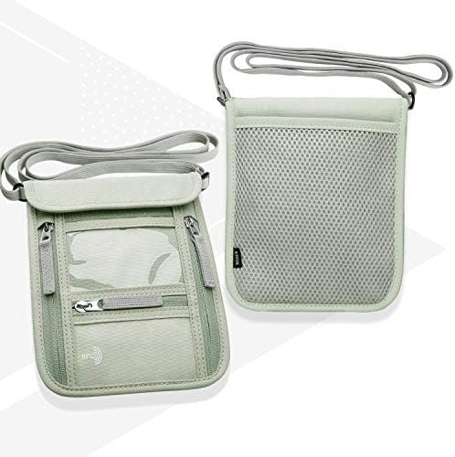 WALNEW Passport Holder Neck Pouch Travel Wallet for Women and Men, RFID Blocking Security Slim Traveling Wallet with Around Neck Lanyard Strap - Image 6