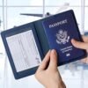 TIGARI Passport Holder Women Men, Travel Must Haves Passport Wallet, PU Leather Passport Cover Protector, Travel Essentials Passport and Vaccine Card Holder Combo, Slim Travel Accessories - Image 6