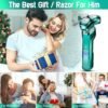 Electric Razor for Men, New Upgrade Men’s Electric Shavers Rotary LED Display/Waterproof/Rechargeable, Electric Shaver for Men Cordless Floating Head Replaceable Blades, Portable Razor Mens Idea Gift - Image 2