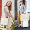 Travel Weekender Bag for Women, Overnight Bag with Shoe Compartment Oversized Travel Duffel Bag Carry On Tote 21" - Image 3