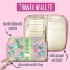 Lilly Pulitzer Travel Wallet Passport Holder, Vegan Leather Wristlet Wallet for Women, Travel Document Organizer, Via Amore Spritzer - Image 5