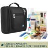 PAVILIA Toiletry Bag Travel Bag for Women Men, Hanging Cosmetic Organizer, Water Resistant Makeup Bag for Accessories Toiletries, Large Travel Essentials Kit (Black) - Image 3