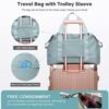 Travel Duffel Bag, Sports Gym Tote Bag, Shoulder Weekender Overnight Bags for Women - Image 4