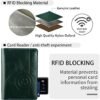 Men's Passport Wallets, with Rfid Blocking Function， High capacity Genuine Leather Passport Wallets with Superhero character. Navy blue - Image 7