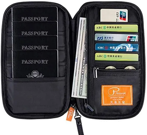 VanFn RFID Travel Passport Wallet, Family Passport Holder, Trip Document Organizer P.Travel Series - Image 3