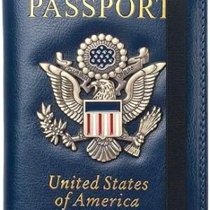 Coowayze Passport Holder Wallet for Travel Men Women RFID US Passport Cover Case, Waterproof Leather Passport Book Protector with Vaccine Card Slot Travel Document Organizer