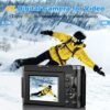 Digital Cameras for Photography, 4K 48MP Vlogging Camera for YouTube with 32GB Sd Card, 3'' 180° Flip Screen Compact Digital Video Camera with Flash, 2 Batteries, 16x Digital Zoom - Image 2