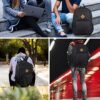 classic carry-on travel backpack for men and women, Anti theft laptop backpack with USB charging port for work, large backpack for college, water resistent, gift choice(BLACK) - Image 6