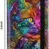 Passport and Vaccine Card Holder Combo Passport Holder with Vaccine Card Slot Wallet Credit Card Protector with RFID Blocking Women Men (vase cat) - Image 4