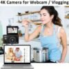 64MP Digital Camera for Photography and Video: 4K Vlogging Camera for YouTube with 3'' Flip Screen and 32GB TF Card, 16X Digital Zoom Digital Camera for Gift (Black) - Image 7