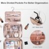 Everfun Hanging Travel Toiletry Bag for Women Traveling With Leakproof Compartment Makeup Cosmetic Organizer Dopp Kit Travel Accessories Essentials Must Have - Image 3