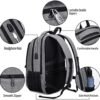 Travel Laptop Backpack, Business Anti Theft Durable Laptop Backpack with USB Charging Port, Water Resistant College Computer Bag Gifts for Men Women Fits 15.6 Inch Notebook - Image 3