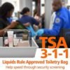 PACKISM TSA Approved Toiletry Bag - Clear Makeup Bag Waterproof Quart Size Bag, Travel Makeup Cosmetic Bag for Women, Carry on Airport Airline Compliant Bag, 3 Pack - Image 2