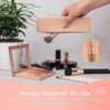 Portable Silicone Makeup Brush Holder, Magnetic Cosmetic Pouch and Anti-Fall Closure, Stylish and Easy to Clean - Convenient Travel Makeup Brush Holder Organizer - Khaki - Image 3