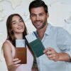 2 Pieces Passport Covers and 2 Pieces Luggage Tags, Passport Holder Travel Suitcase Tag - Image 6