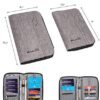 Premium Family Travel Document Organizer Capacious RFID 1-3 Passport Holder Nylon Wallet (Medium), Rfid Blocking, grey - Image 5
