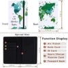 Passport Book Holder,Passport Wallet for Men Mr and Mrs Passport Holder for Women Passport Cover World Map Passport Case for Couples Passport Books Holder - Image 3