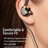 Vibes 201 Wired Earbuds in Ear Headphones, Noise Cancelling Bass Driven HiFi Earphones, Tangle-Free Braided Cord, Carry Case, Ear Buds Tips, 3.5mm Jack, Secure Fit (Clear Brown, No Mic) - Image 5
