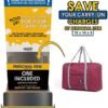 For Spirit Airlines Personal Item Bag 2 Pack Travel Duffle Bag, Weekender Bags Underseat Carry-on Luggage for Women and Girls - Image 5