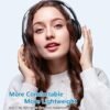 Bluetooth Headphones Over Ear, 60 Hours Playtime Foldable Headphones Wireless Bluetooth Hi-Fi Stereo Deep Bass with 6 EQ Modes, Adjustable Lightweight Headset with Microphone, FM, SD/TF for Adults - Image 6