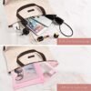 EASYFUN Mesh Pouch, Make up Bag with Zipper Cosmetic Organizer Pouch for Daily or Travel to Keep Small Items, 4 PCS Pink - Image 4