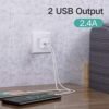 USB Wall Charger 5V/2.4A Dual Port Foldable Charger Plug 12W Portable Universal USB Charging Cradle for iPhone, iPad, Samsung and Others (2 Pack) - Image 2