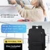 Carry On Backpack for Women, Large Travel Backpack Flight Approved, Waterproof 17 Inch Laptop Backpack Business Work Backpacks Men Mochila De Viaje, Black - Image 2
