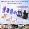 4K Digital Camera Auto Focus 48MP Vlogging Video Camera for YouTube Photography Cameras for Beginners Travel Portable Compact Point and Shoot Camera with Viewfinder Flash 32G Memory Card - Image 3