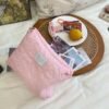MHDGG 2 Pieces Makeup Bag Large Cosmetic Bag Capacity Travel Makeup Bag Organizer Cute Makeup Brushes Aesthetic Accessories Storage Bag for Women,White Pink - Image 6