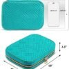Travel Jewelry Organizer Case, Jewelry Travel Bags for Women, Large Capacity Travel Jewelry Case for Tangle-Free Earrings, Necklaces, Rings Storage, Travel Accessories,Teal - Image 2