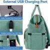 kasibon 15.6 inch Laptop Backpack for Women, Large Wide Top Open Travel Backpack Work Bag Water Resistant Anti Theft Backpack with Charging Port - Image 4