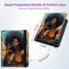 Passport and Vaccine Card Holder Combo, Leather Travel Wallet Passport Holder, Cover Case with CDC Vaccination Card Slot, Travel Documents Organizer Protector for Men Women,Purple African Woman - Image 6