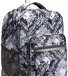 18 inches Wheeled Rolling Backpack for Boys and Girls School Student Books Laptop Travel Trolley Bag, Gray