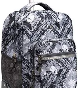 18 inches Wheeled Rolling Backpack for Boys and Girls School Student Books Laptop Travel Trolley Bag, Gray