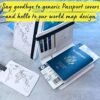 Paint-Over World Map Passport Holder - RFID Blocking Passport Cover & Vaccine Card Holder Combo, Passport Wallet, Passport Case, Passport Book Holder, Airport Travel Accessories, Pasaporte Case - Image 3