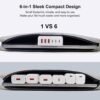 100W GaN 6 Port USB C Charging Station Hub Block Wall Charger Power Strip Adapter Plug Cube for iPad iPhone 15 14 13 12 11 Pro Max Pixel Note Galaxy - Image 4