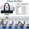 ETRONIK Rolling Duffle Bag with Wheels, 21-inch Flight Approved Travel Duffle Bag with Wet Pocket & Shoe Compartment, Carry On Luggage 22x14x9 Airline Approved, Grey - Image 3