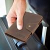 Polare Full Grain Leather Slim and Soft RFID Blocking wallet For Men Snap Bifold Travel Wallet Passport Holders 2 Passports (Dark Brown) - Image 6