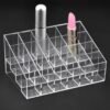 Onwon Transparent Cosmetic Makeup Organizer Clear 24 Lattices Lipsticks Cosmetic Lotion Makeup Organizer Storage Display Holder Stand - Image 3