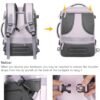 DEEGO Women'S Carry On Backpack, Airline Approved Travel Backpack, Personal Item Backpack With Toilet Bag, University Backpack, Waterproof Leisure Weekend Backpack, Purple - Image 5
