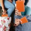 Passport and Vaccine Card Holder Combo, PU Leather with CDC Slot, Cover RFID Blocking, Credit Slots, Pen Wallet (Orange) - Image 7