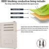Passport and Vaccine Card Holder Combo Passport Holder with Vaccine Card Slot Wallet Credit Card Protector with RFID Blocking Women Men (vase cat) - Image 3