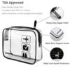Lermende 2pcs TSA Approved Toiletry Bag Clear Toiletry Bag for Traveling,Airport Airline Travel Toiletry Bag.Carry On TSA Bag,Clear Bag for Travel,Quart Sized Travel Toiletry bag for Women Men (Black) - Image 3