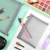 6 Pieces Mesh Makeup Bags Mesh Cosmetic Bag Portable Travel Organizing Zipper Pouch Toiletries Makeup Pouches for Home Office Travel Accessories (Classic Colors) - Image 3