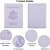 Passport Holder, Passport Holder Women, Passport Covers Travel Must Haves, Travel Passport Wallet for Men, 1 Pack Passport Case Passport Protector for Travel Airport Essentials, Light Purple - Image 4