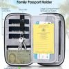 BKNOOU Family Passport Holder Travel Document Organizer,Waterproof Travel Passport Wallet for Men Women,Multiple Passport Holder for Family of 4 5 6 - Image 5