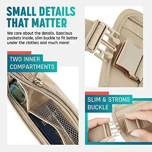Money belt for travel - RFID slim passport holder men/women travel wallet hidden pouch under clothes to protect your information and money travel fanny pack for men/women bag travel essentials - Image 6
