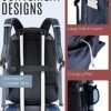 LIGHT FLIGHT Laptop Backpack for Men, Travel Backpack for Men Women bag with Charging Port Fits 17.3 Inch Computer, 40L Back Pack for Business Work College, Dark Blue - Image 5