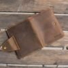 Polare Full Grain Leather Slim and Soft RFID Blocking wallet For Men Snap Bifold Travel Wallet Passport Holders 2 Passports (Dark Brown) - Image 5
